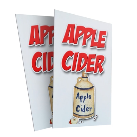 Signmission Apple Cider, Plastic Signs Only 24 Inch x 36 Inch, Corrugated Plastic, 2PK CSB-2436-2PACK-Apple Cider