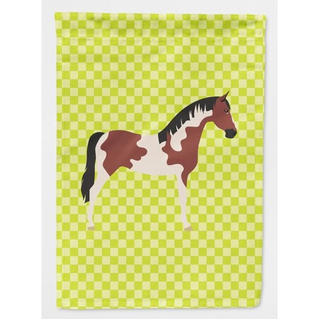 Carolines Treasures Pinto Horse Green Flag Garden Size BB7733GF