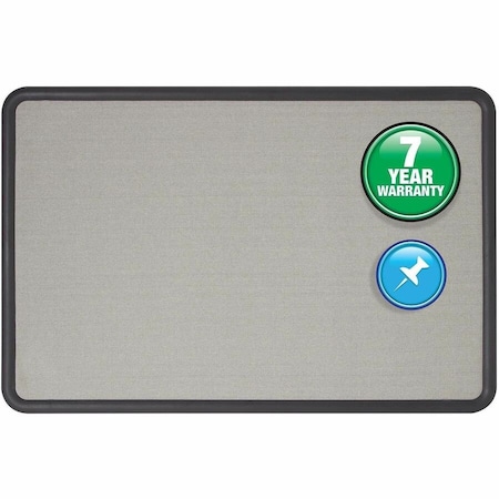 Quartet Fabric Bulletin Board 2 x 3 ft., Gray 7693G