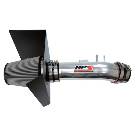 Hps Performance Air Intake Kit with Heat Shield, Polished,  827-630P