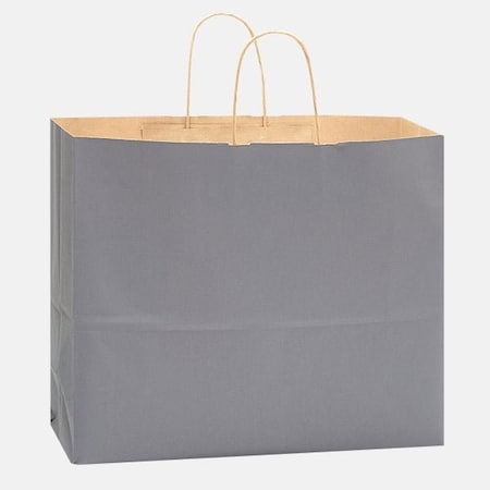 Nashville Wraps Charcoal Gray Recycled Kraft Bags, Vogue 16x6x12", 250PK BVTCG