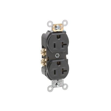 Leviton Commercial Grade Duplex Receptacle, 20 Amp, 125 Volt BR20-E