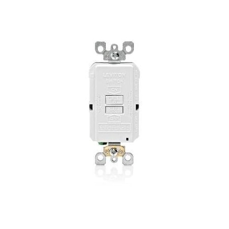 Leviton Self-Test GFCI Receptacle, Blank Face, 125 Volt, WD-6 NEMA GFRBF-T