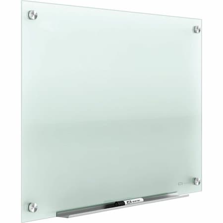 Quartet Dry Erase Board, Glass, 48 in, 96 in, No Frame Frame, Frosted White, Gloss G9648F-A