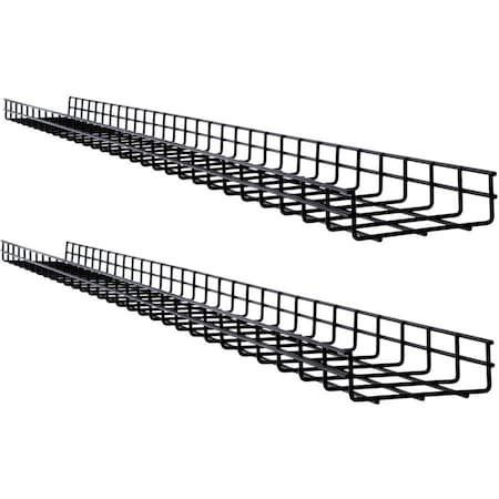 Eaton Tripp Lite Series Wire Mesh Cable Tray - 150 x 50 x 1500 mm 6 in. x 2 in. x 5 ft., 2-Pack SRWB6210X2STR