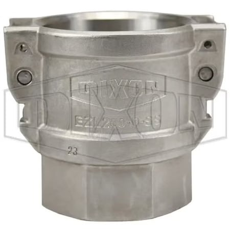 Dixon EZLink Type D Armless Cam and Groove Coupling, 1-1/2 in Nominal, Coupler x FNPT End Style, 316 Stai EZL150-D-SS