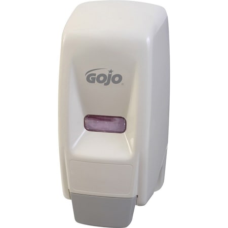 Gojo 800mL Bag-in-Box Dispenser, Push-Style, White, Depth: 5-1/8" 9034-12