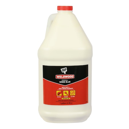 Dap All Purpose Glue, Weldwood Series, White, 3 day Full Cure, 1 gal, Bottle 00498