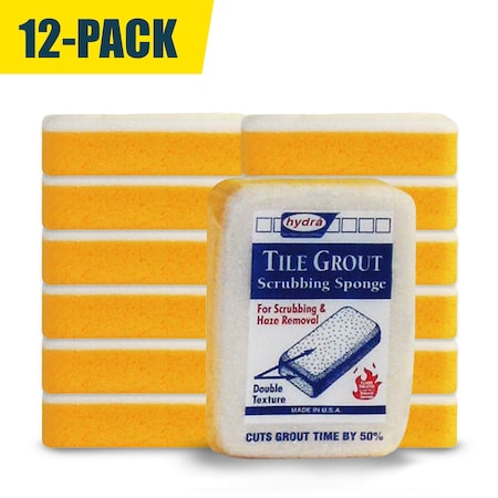 Hydra Tile Grout Scrubbing Sponge 7-1/4in x 5-1/8in x 2-1/4in - 12PK TXLW-12