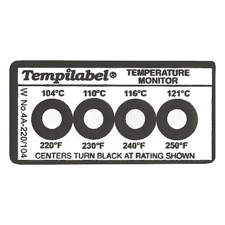 Tempil Temp Indicator, Strip, Clear, 10PK 26708