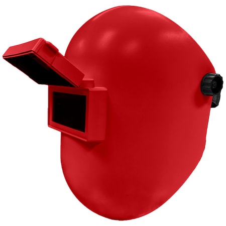 Armour Guard Sugar Scoop Red Pipeliner Fiberglass Welding Helmet With Flip Front AGSUGARSCOOPFFR-EA