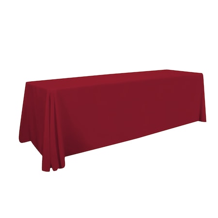 Showdown Displays Stain Resistant 3-Sided Throw 8 Ft  - Red 114126-RED