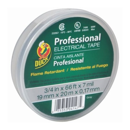 Duck Brand Eletrcl Tp 3/4"X66' Gray 299018