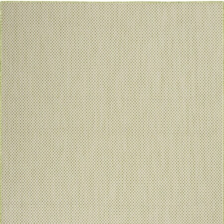 Homeroots 6' X 9' Green Geometric Power Loom Area Rug 522032