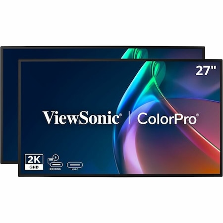 Viewsonic 27IN COLORPRO 1440P DUAL PACK HEAD-ONLY IPS DOCKING MONITORS WITH 90W USB-C AND VP2768A_H2