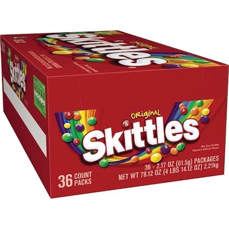 Skittles SKIT36 Candy, Assorted Fruits Flavor, 217 oz Bag 511218