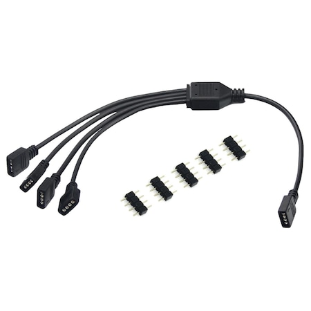 Hi-Tec 50CM 1 to 4 RGB Splitter Cable, 2PK HI3600527