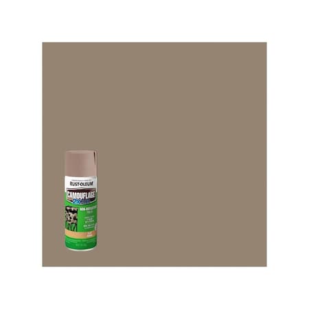 Rust-Oleum Camouflage Spray Paint, Ultra Flat, Khaki, 12 oz, Aerosol Can 1917830