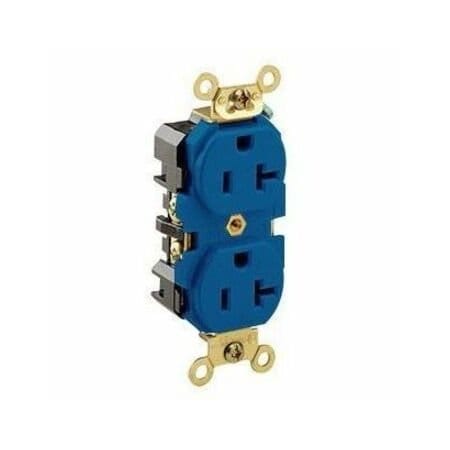 Leviton PlugsandReceptacles, 20A, 125VAC, Bl, Nylon 5362-BU