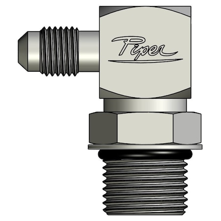 Piper Male JIC to Male O-Ring Boss Adjustable 90 Degree Elbow 1/4in. Male JIC-1/2in. Male O-Ring Boss 0790-04-08