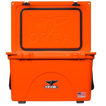 Orca Cooler, 40 qt Cooler, Blaze Orange, Up to 10 days Ice Retention ORCBZO040