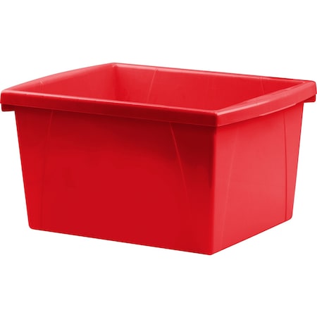 Storex 4 Gallon Storage Bin, Red 61452U06C