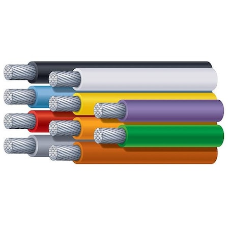 Priority Wire THHN Building Wire, Aluminum, 3/0 AWG, 1C, Bare, Stranded, 250 ft 3/0-01AL-THHN-BK-250