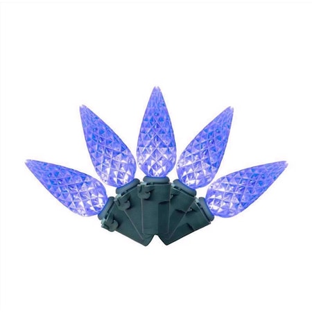 Celebrations Classic LED C6 Blue 100 ct String Christmas Lights 297 ft. 11-04015A