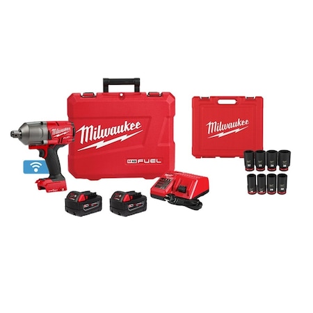Milwaukee Tool M18 FUEL 3/4" HTIW w/OK + MM Socket Set 2864-22R, 49-66-7020