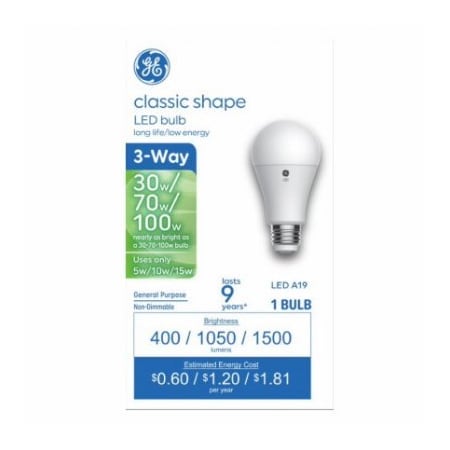 Current GE LED 515W A19 Bulb 93130563