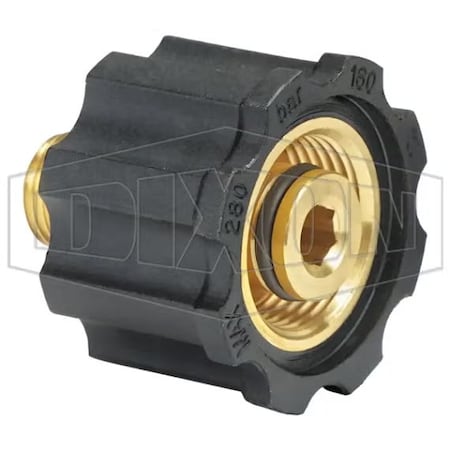 Dixon Quick Coupling, 1/4 in x 22 mm x 1.5 mm Nominal, MNPT x Swivel End Style, Brass, Domestic AL451