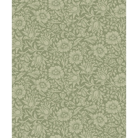 A-Street Prints Mallow Green Floral Vine Wallpaper 4153-82041