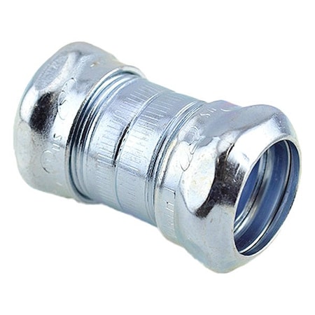 Bridgeport Compression Connector 3/4 in, Coupling, Steel, Zinc Plated 261