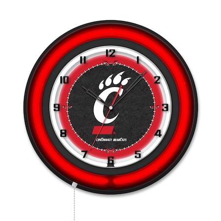 Holland Bar Stool University of Cincinnati 19 Double Neon Wall Clock Clk19BK