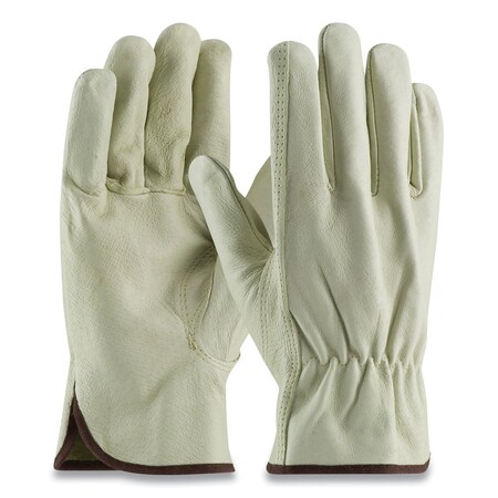 Pip Top-Grain Pigskin Leather Drivers Gloves, Economy Grade, Large, Gray 70-361/L
