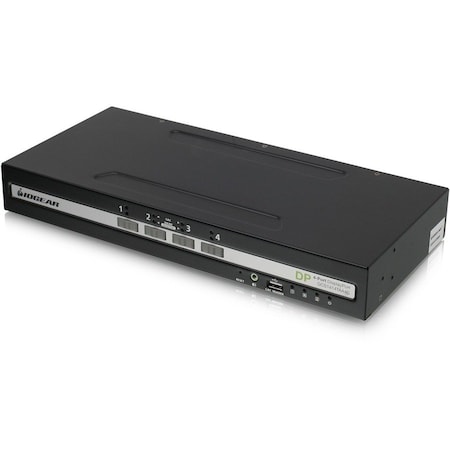 Iogear 4-Port Single View DisplayPort/HDMI Secure KVM Switch w/Audio and CAC support GCS1414TAA4C-UN