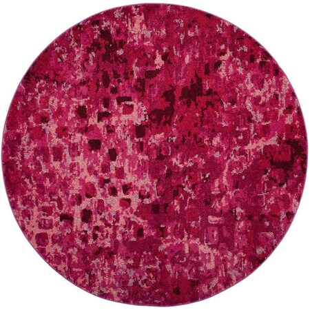 Safavieh Monaco Round RugsFuchsia 6 ft. 7 in. x 6 ft. 7 in. MNC225F-7R