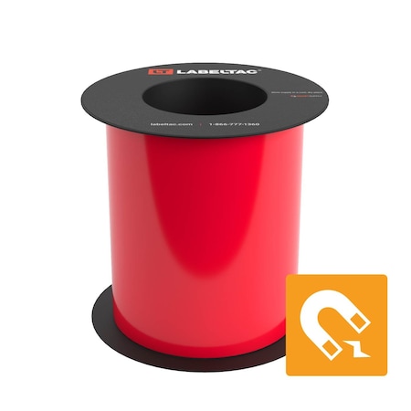 Labeltac Magnetic Supply 6in x 25ft LT9, Red LT604M-C
