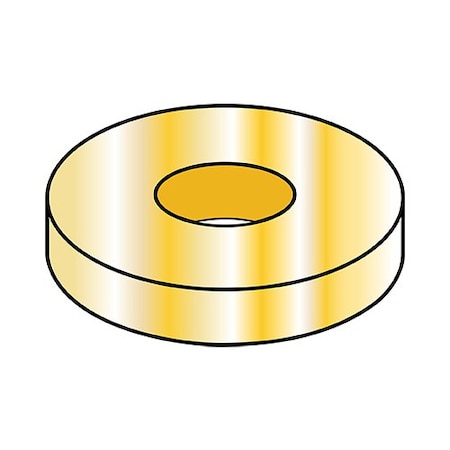 Zoro Select 1/2 U S S Flat Washer Zinc Yellow, 1 BOX OF 25 POUNDS 50WUSSY