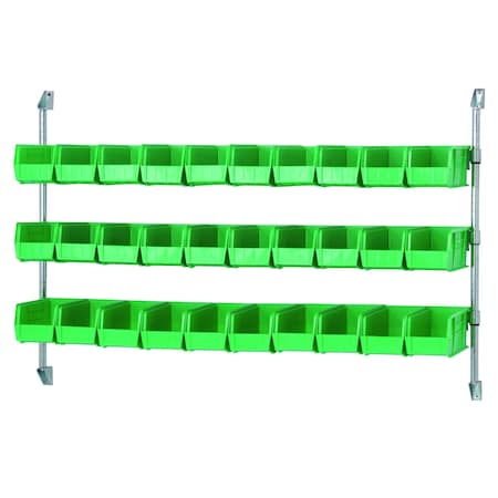 Quantum Storage Systems WIRE CANTILEVER BIN HOLDER WITH 30 BINS CAN-34-60BH-230GN