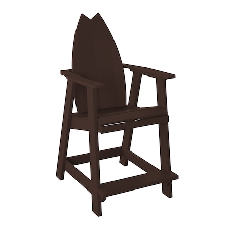 Polybird SURFBOARD BALCONY CHAIR - TAIL. TUDOR BROWN POLYBIRD P82