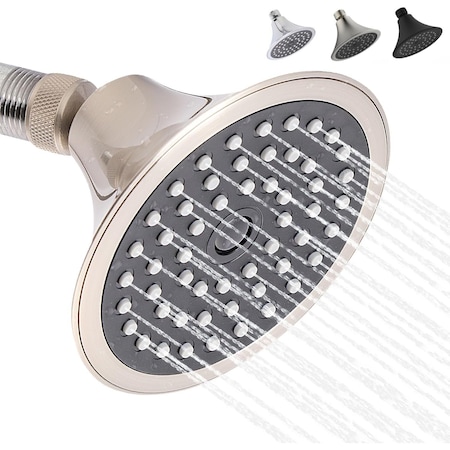 Supply Giant High Pressure Single Function Metal Showerhead, 1.8 GPM, 2.2in Face Dia., Adjustable, Chrome Plated 74-423