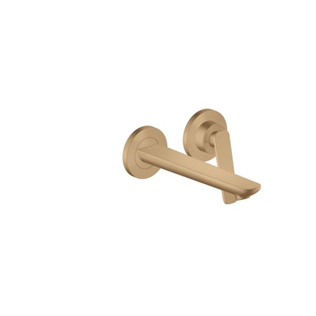 Axor Citterio C Wall-Mounted Single-Handle Faucet- Cubic Cut, 1.2 GPM in Brushed Bronze 49111141