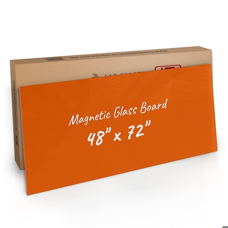 Fab Glass And Mirror Eased Corners - Glass Dry Erase Board - Frameless Glass Board for Wall - Surface White 48in x72in GBZ48x72-SB623
