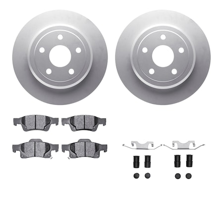 Dynamic Friction Co DFC GEOSPEC Coated Rotor- Heavy Duty Brake Pad includes Hardware 4412-42005