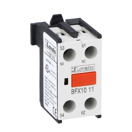 Lovato 1No/1Nc Front Mount Aux, 5PK BFX1011