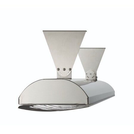 Eurofase SS 39in Dual Element 5000W 480V Heater, Stainless Steel, Clover Decor Plate EF50480S2