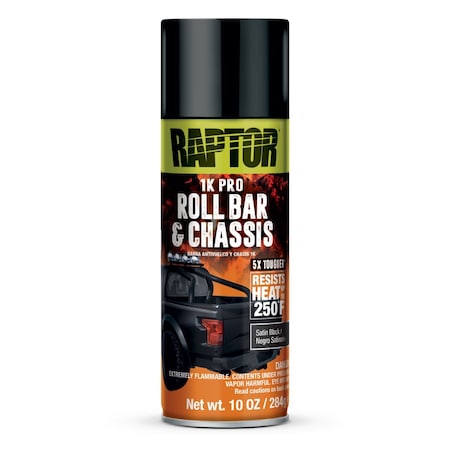 U-Pol RAPTOR 1K Roll Bar & Chassis Satin Black 10oz UP4901
