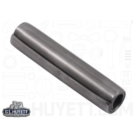 Huyett Coiled Spring Pin, Standard Duty, 420 Stainless Steel, 0.375 in Dia x 1.750 in Length SPCSP-375-1750