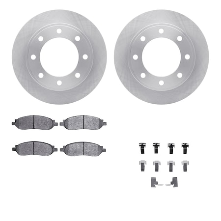 Dynamic Friction Co DFC Brake Rotor- Heavy Duty Brake Pad includes Hardware 6412-54246